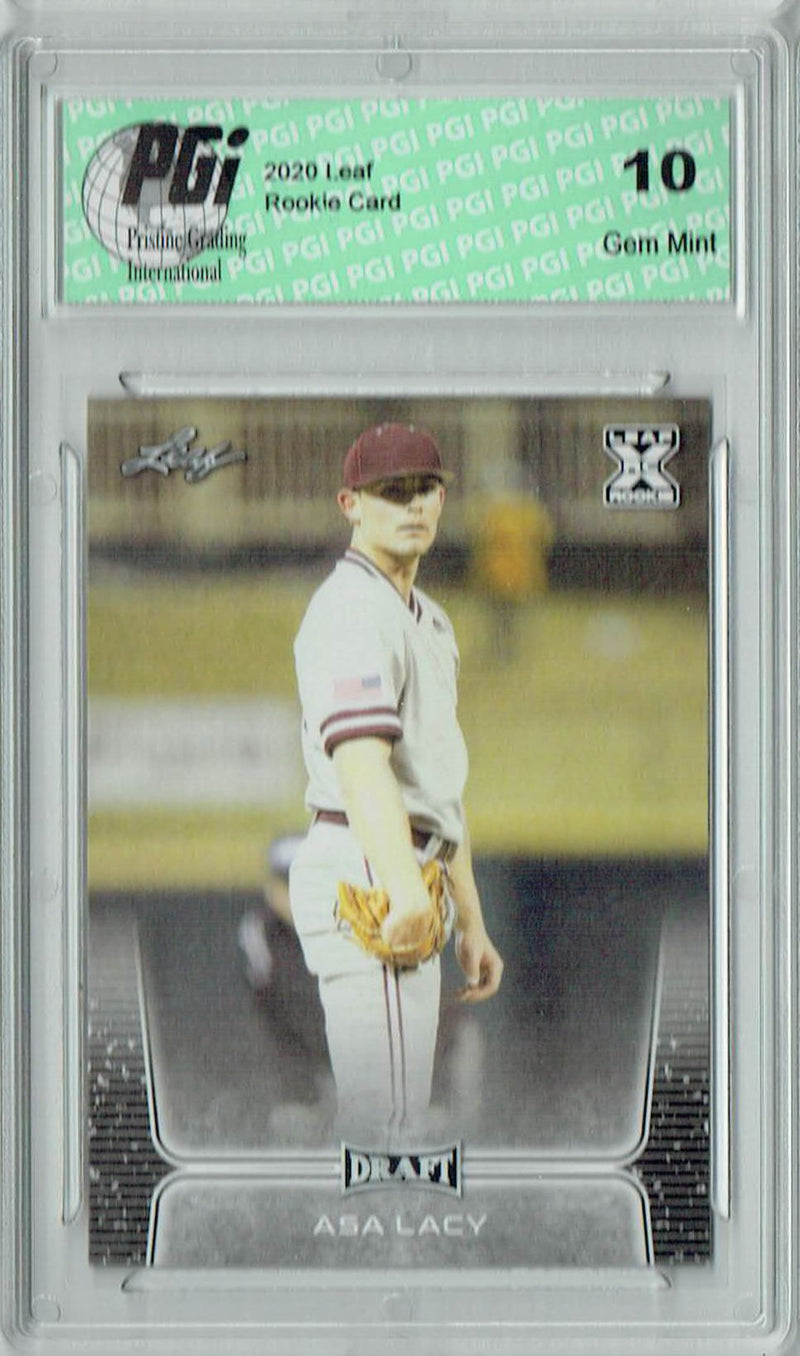 Asa Lacy 2020 Leaf Draft Baseball #27 Gem Mint Rookie Card PGI 10