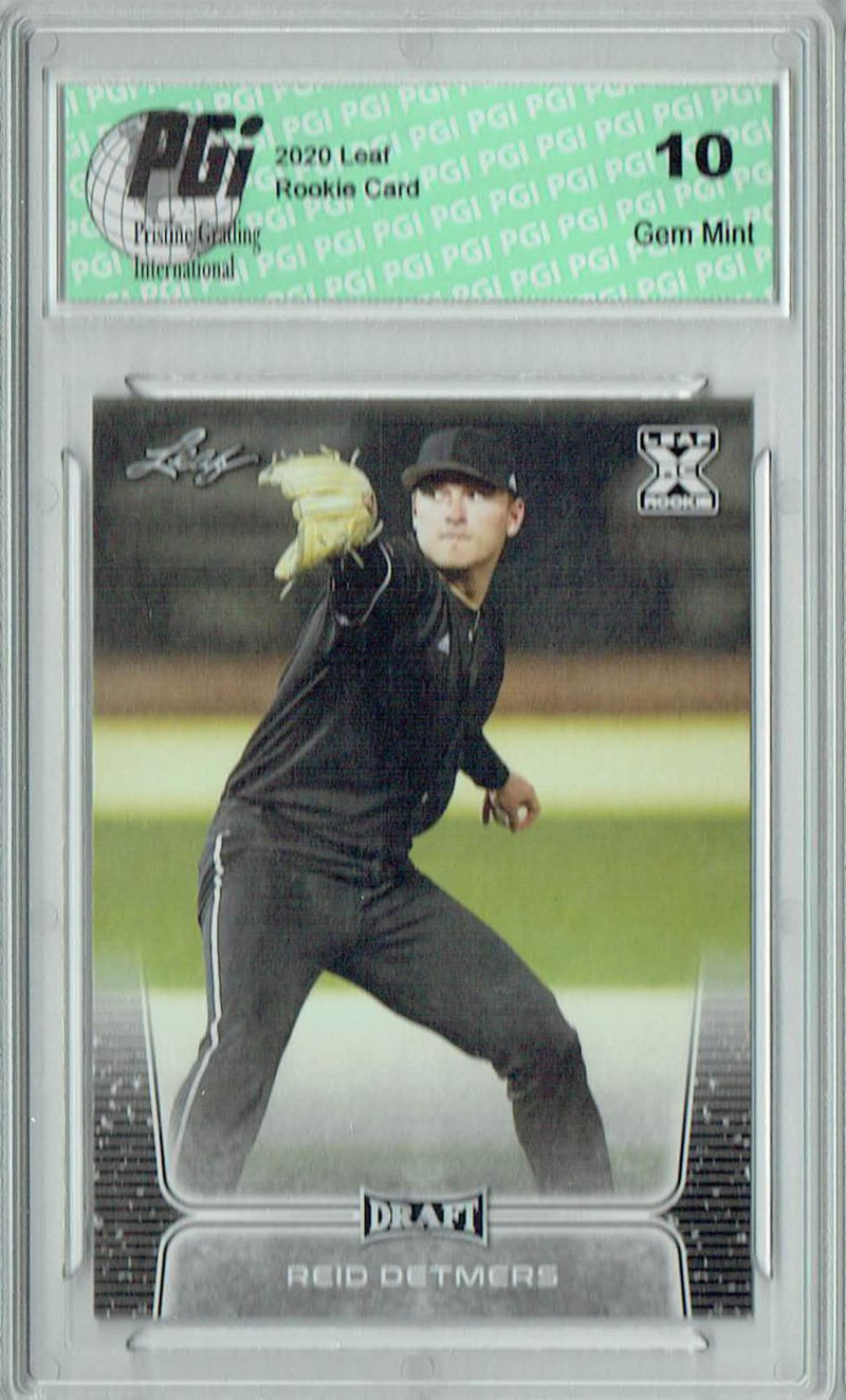 Reid Detmers 2020 Leaf Draft Baseball #33 Gem Mint Rookie Card PGI 10