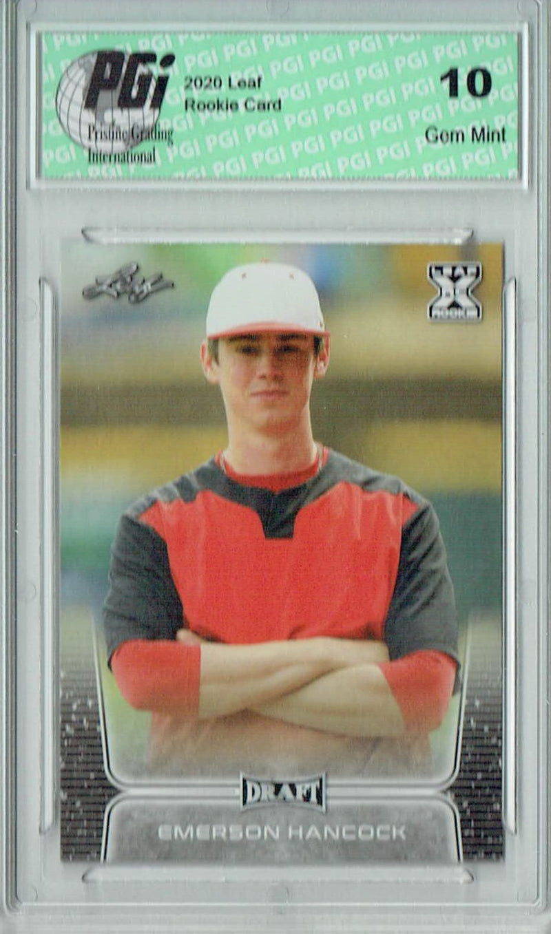 Emerson Hancock 2020 Leaf Draft Baseball #29 Gem Mint Rookie Card PGI 10