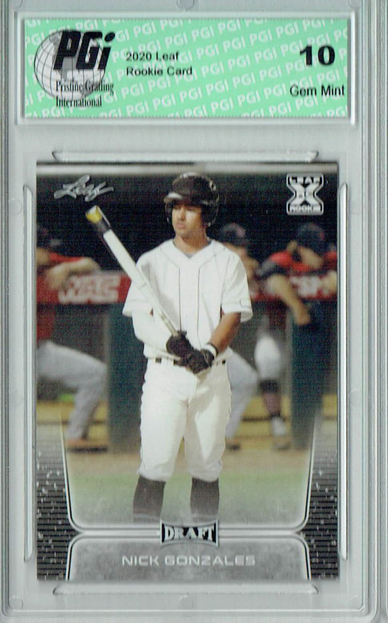 Nick Gonzales 2020 Leaf Draft Baseball #30 Gem Mint Rookie Card PGI 10