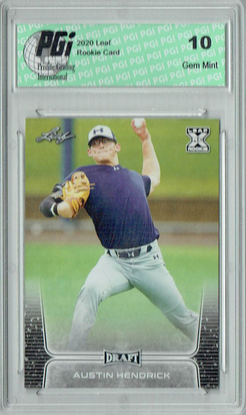 Austin Hendrick 2020 Leaf Draft Baseball #35 Gem Mint Rookie Card PGI 10