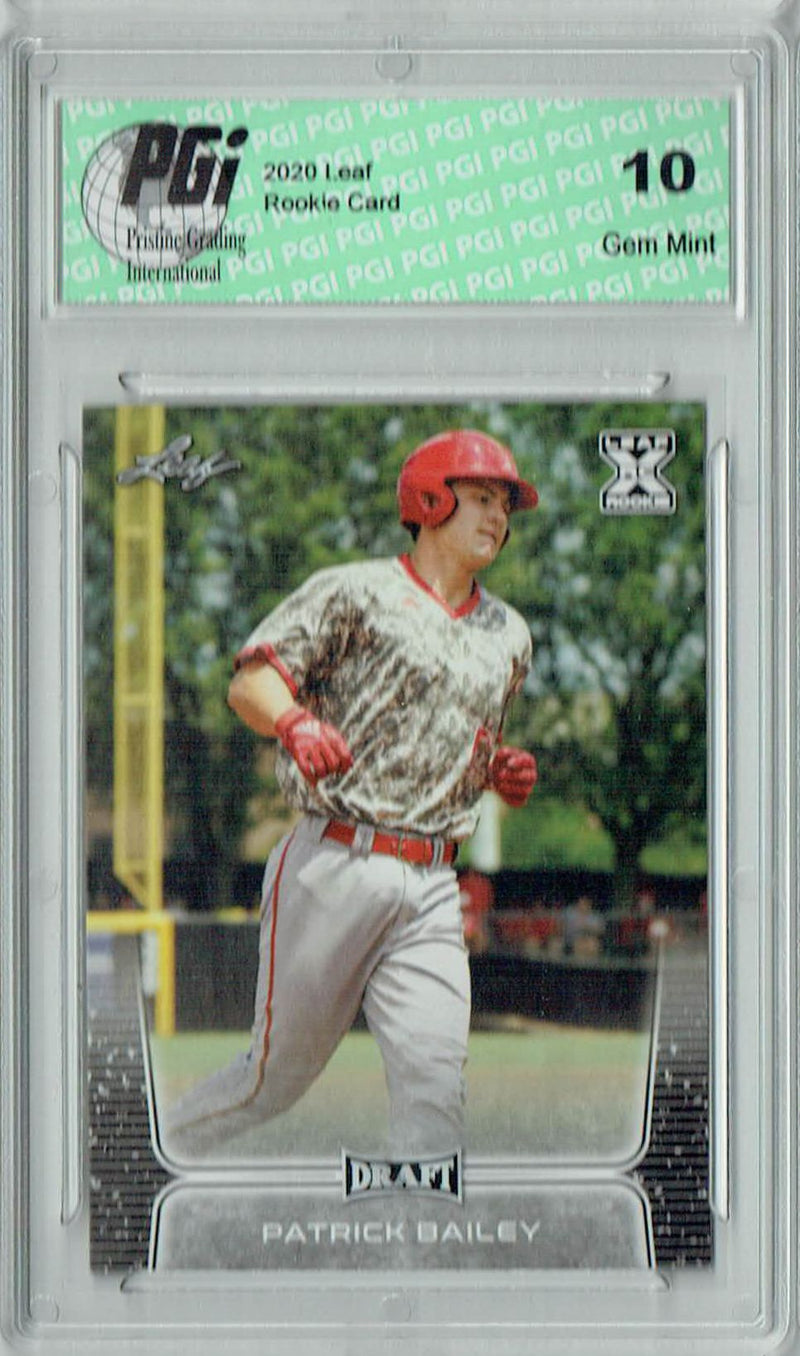 Patrick Bailey 2020 Leaf Draft Baseball #36 Gem Mint Rookie Card PGI 10