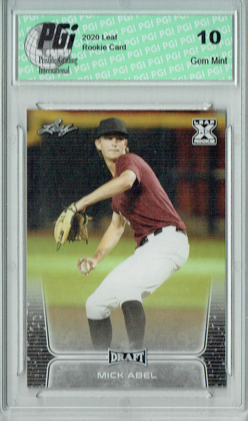Mick Abel 2020 Leaf Draft Baseball #38 Gem Mint Rookie Card PGI 10