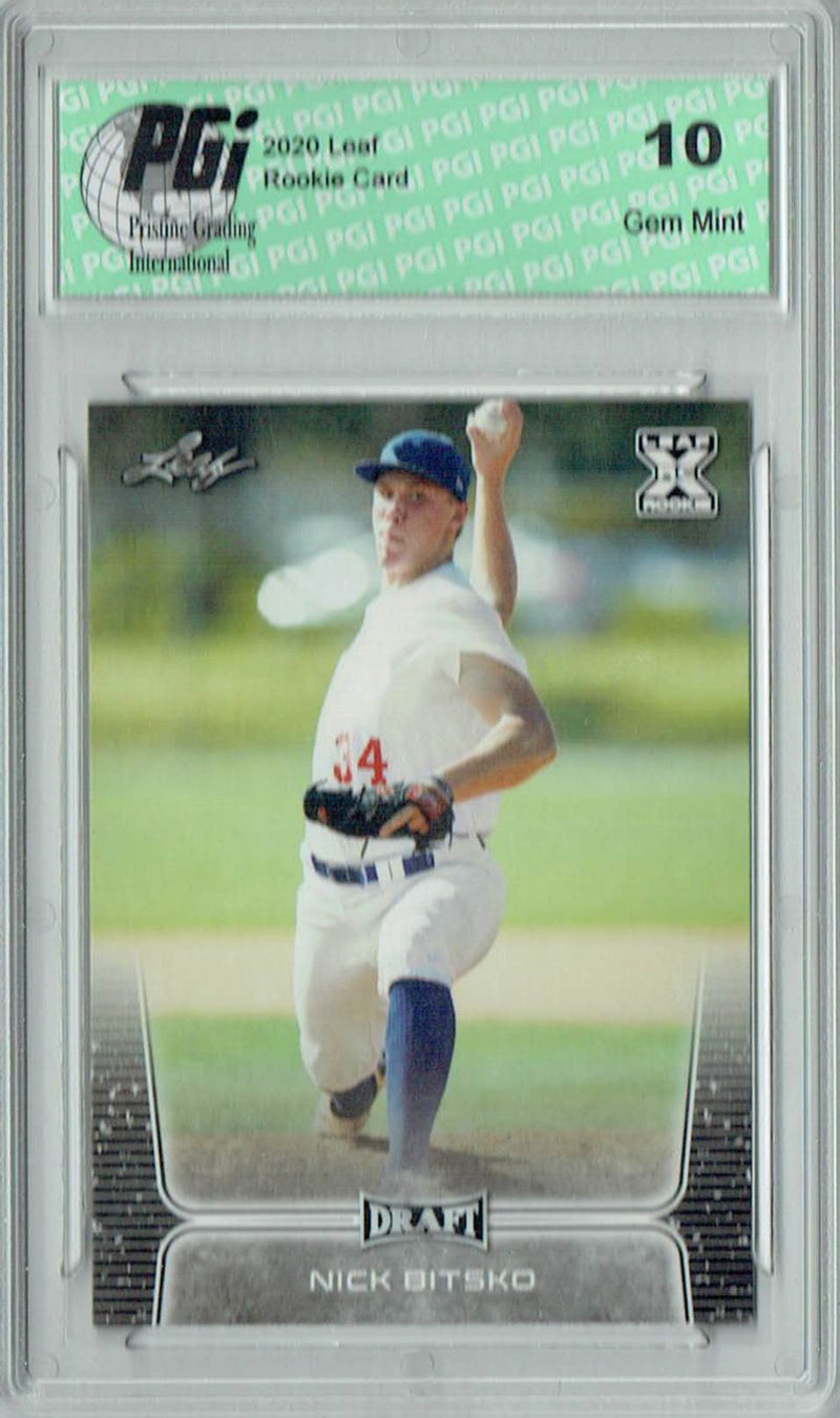 Nick Bitsko 2020 Leaf Draft Baseball #44 Gem Mint Rookie Card PGI 10