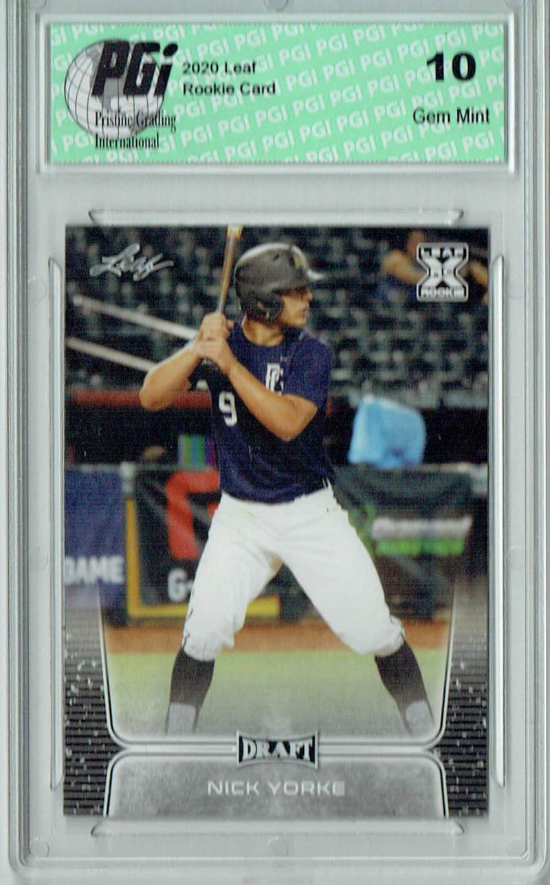 Nick Yorke 2020 Leaf Draft Baseball #40 Gem Mint Rookie Card PGI 10