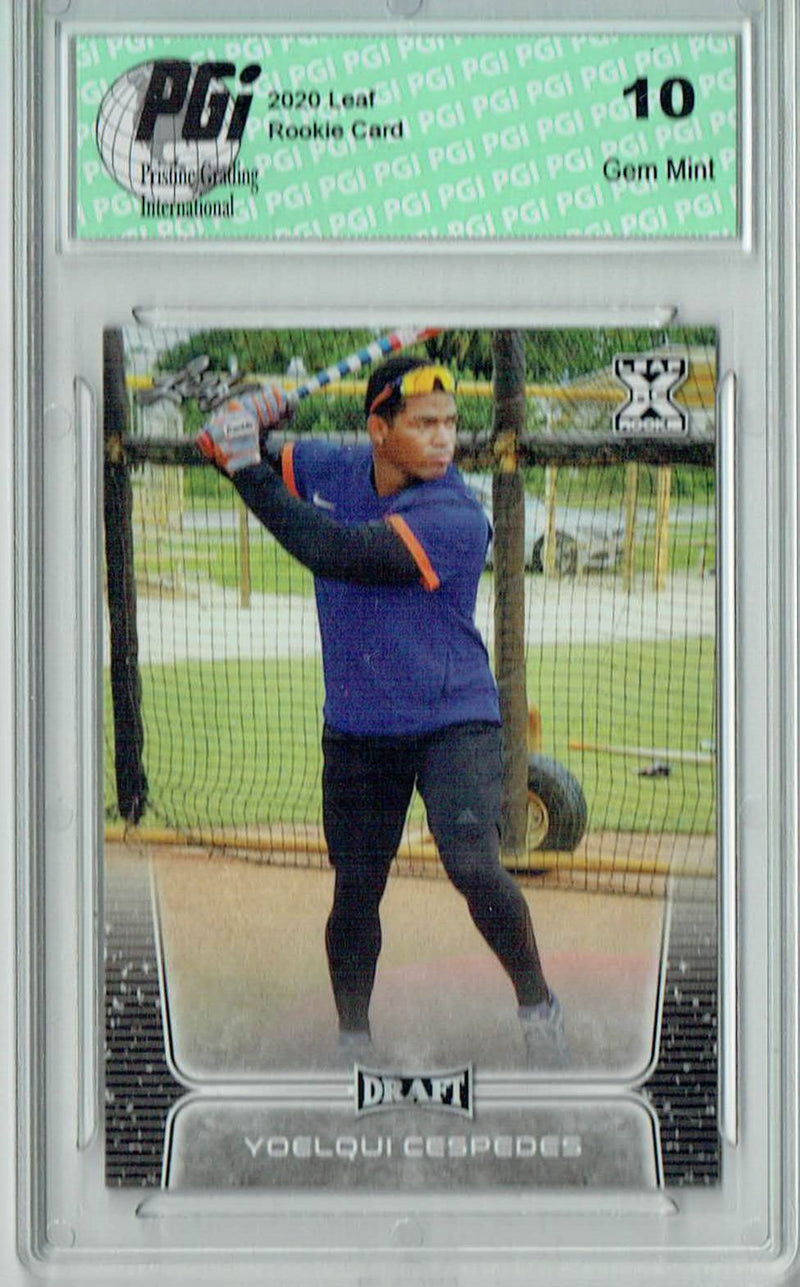Yoelqui Cespedes 2020 Leaf Draft Baseball #49 Gem Mint Rookie Card PGI 10