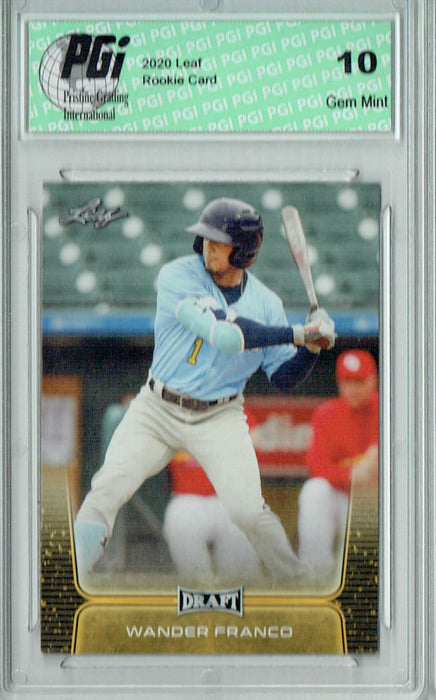 Wander Franco 2020 Leaf Draft Baseball #3 Gold SP Rookie Card PGI 10