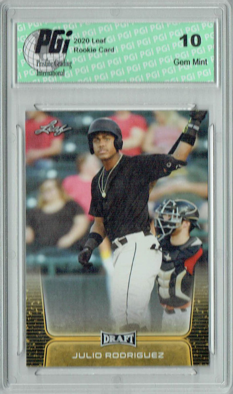 Julio Rodriguez 2020 Leaf Draft Baseball #8 Gold SP Rookie Card PGI 10