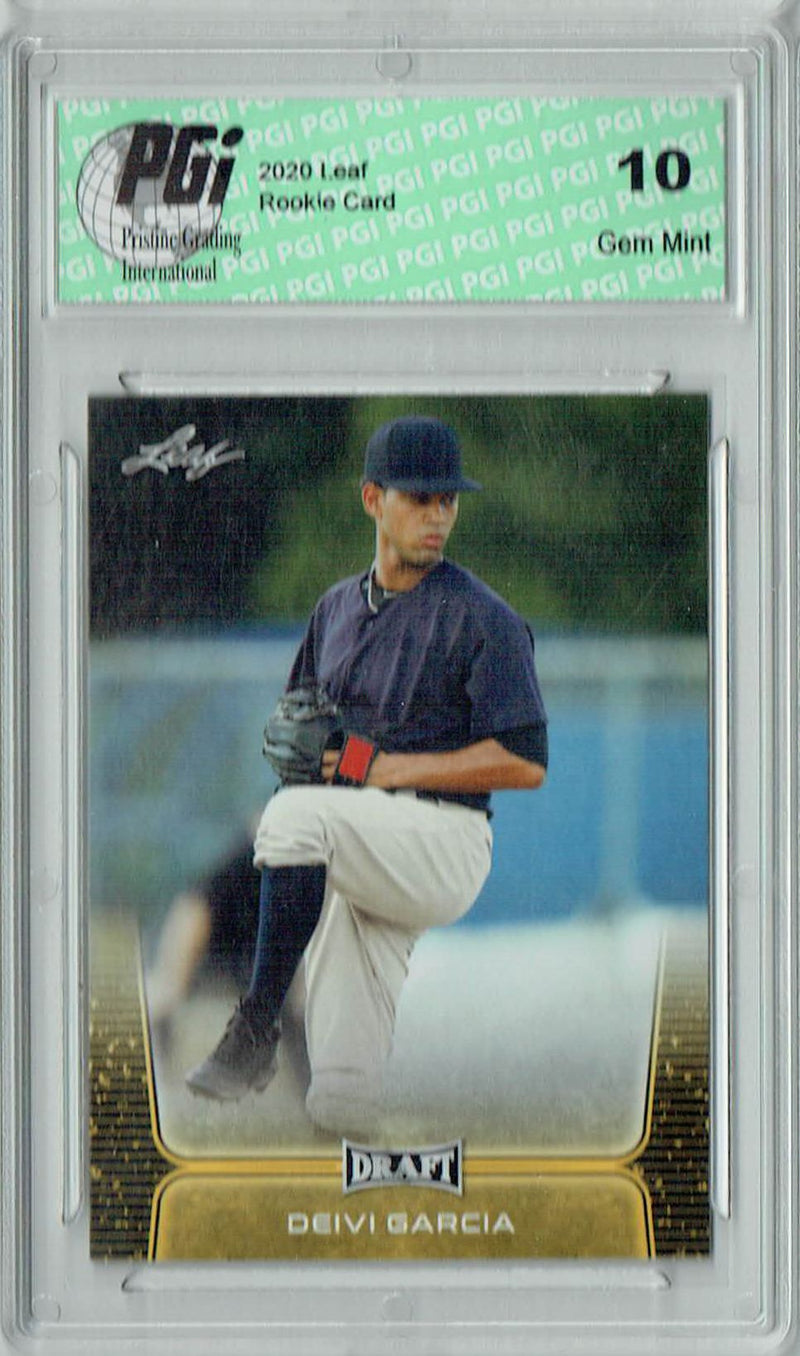 Deivi Garcia 2020 Leaf Draft Baseball #9 Gold SP Rookie Card PGI 10