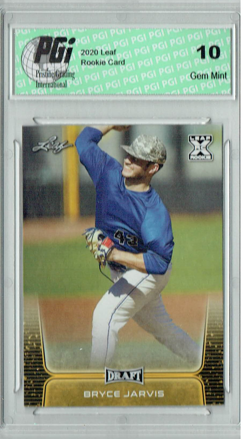 Bryce Jarvis 2020 Leaf Draft Baseball #14 Gold SP Rookie Card PGI 10