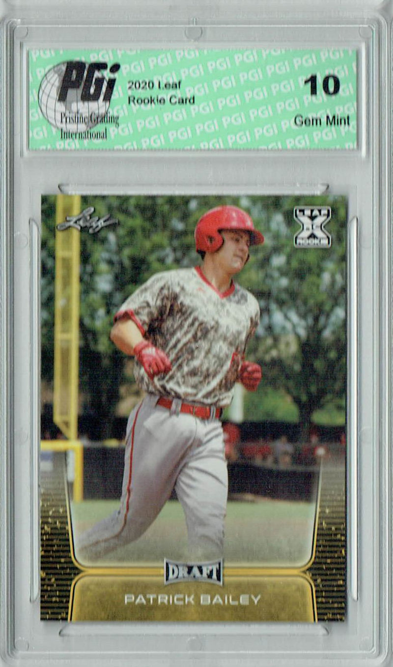 Patrick Bailey 2020 Leaf Draft Baseball #36 Gold SP Rookie Card PGI 10