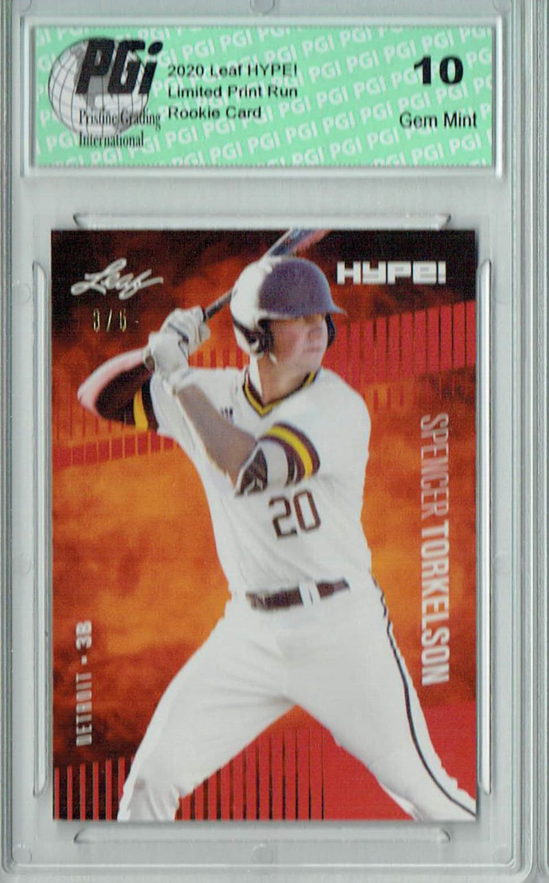Spencer Torkelson 2020 Leaf HYPE #41 Red SP, Only 5 Made Rookie Card PGI 10