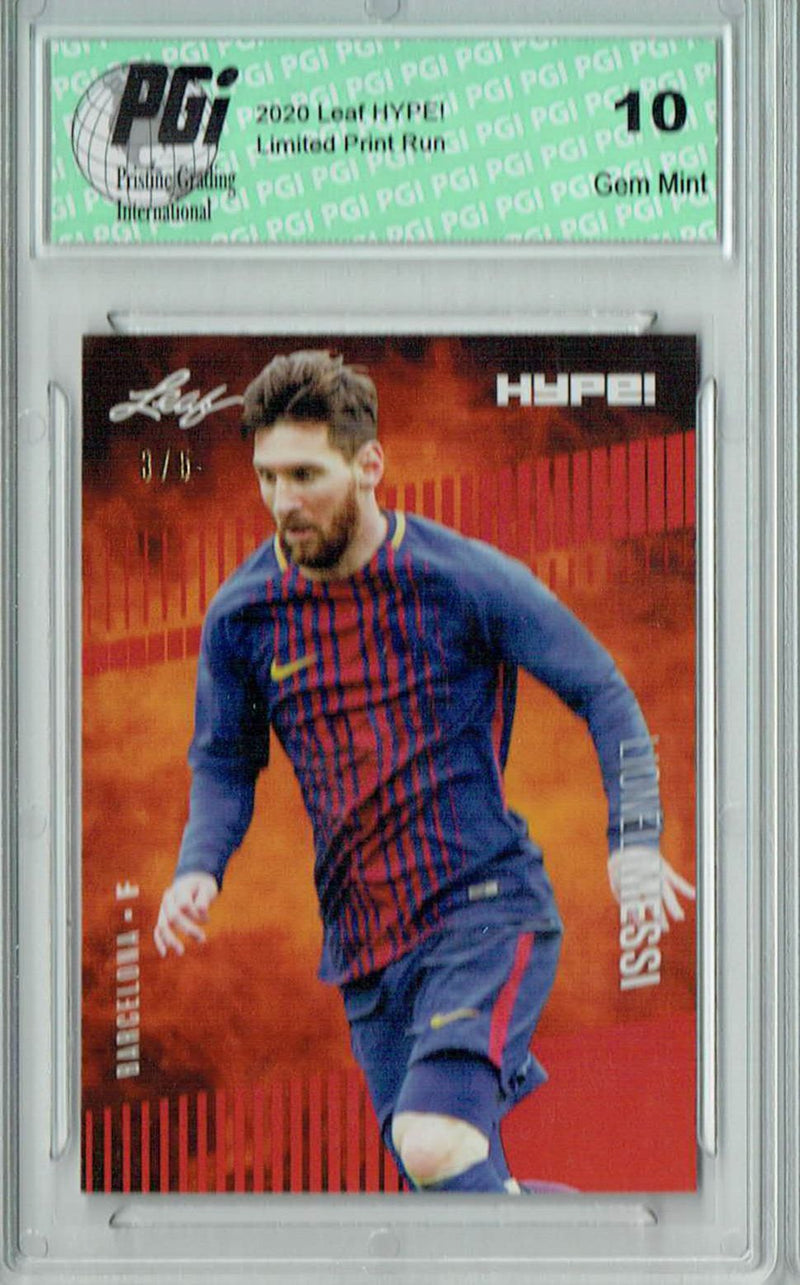 Lionel Messi 2020 Leaf HYPE #46 Red SP, Only 5 Made Rare Card PGI 10