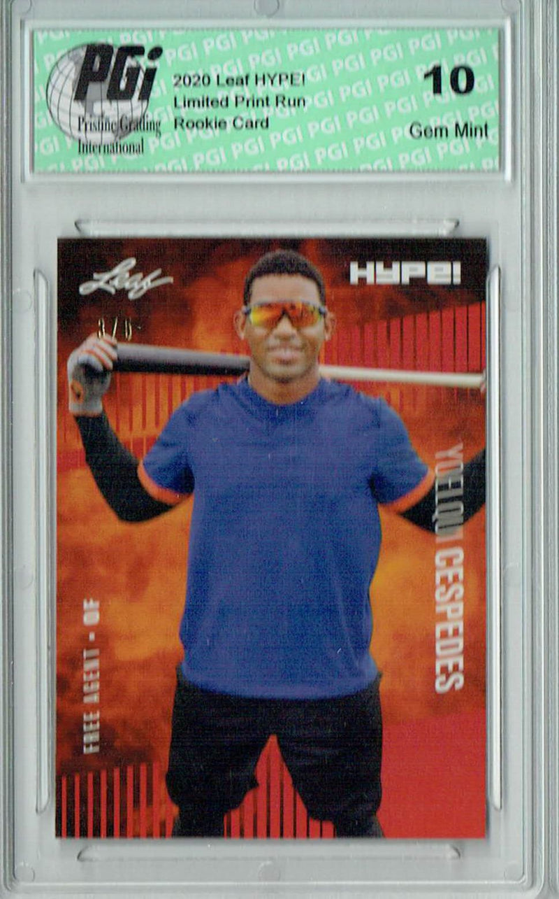 Yoelqui Cespedes 2020 Leaf HYPE #42 Red SP, Only 5 Made Rookie Card PGI 10