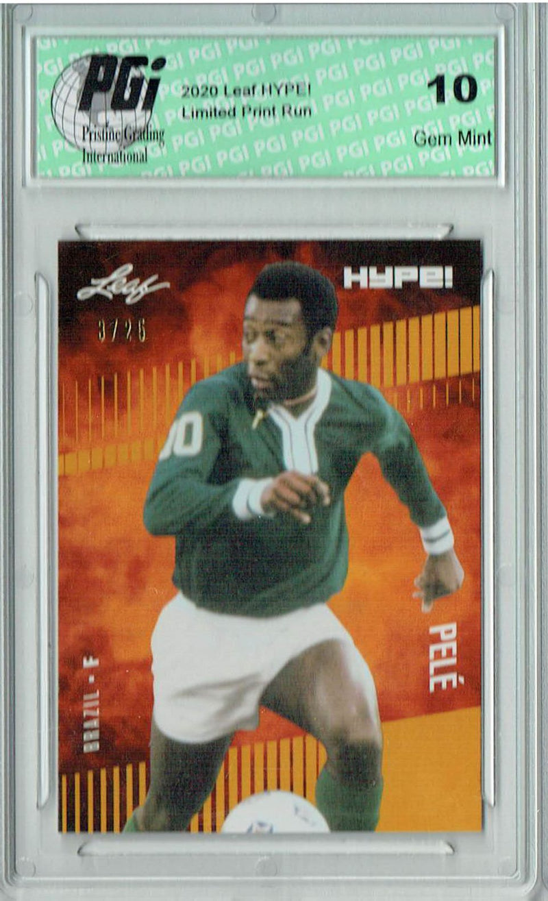 Pele 2020 Leaf HYPE #45 Gold SP, Only 25 Made Rare Card PGI 10