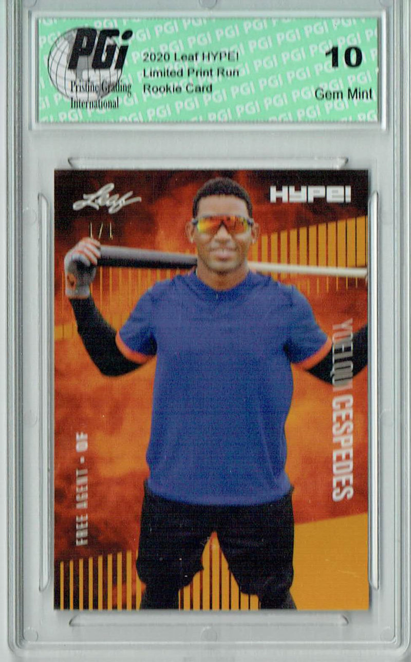 Yoelqui Cespedes 2020 Leaf HYPE! #42 Gold Blank Back 1/1 Rookie Card PGI 10