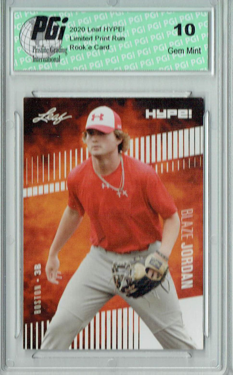 Blaze Jordan 2020 Leaf HYPE #43 Only 5000 Made Rookie Card PGI 10