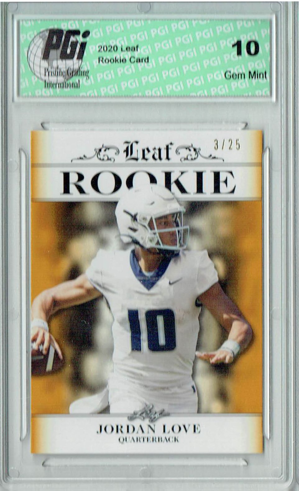 Jordan Love 2020 Leaf Exclusive #3 Gold, Only 25 Made Rookie Card PGI —  Rookie Cards