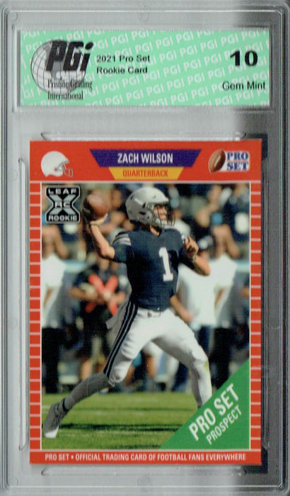 Zach Wilson 2021 Pro Set #PS5 Full Body Variation 935 Made Rookie Card PGI 10
