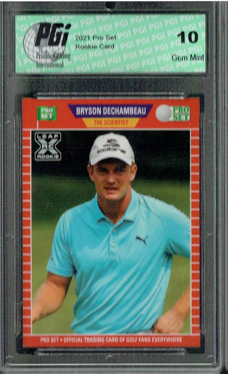 Bryson Dechambeau 2021 Pro Set #PS9 The Scientist Variation Rookie Card PGI 10