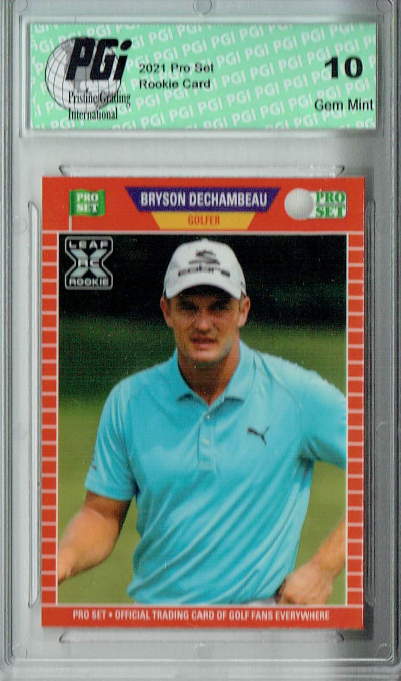 Bryson Dechambeau 2021 Leaf Pro Set #PS9 Limited Print Run Rookie Card PGI 10