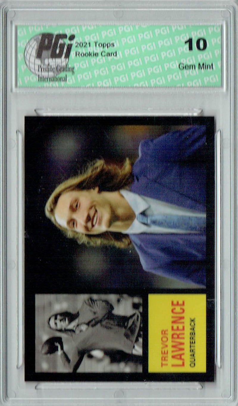 Trevor Lawrence 2021 Topps X #7 1962 Topps Football Rookie Card PGI 10