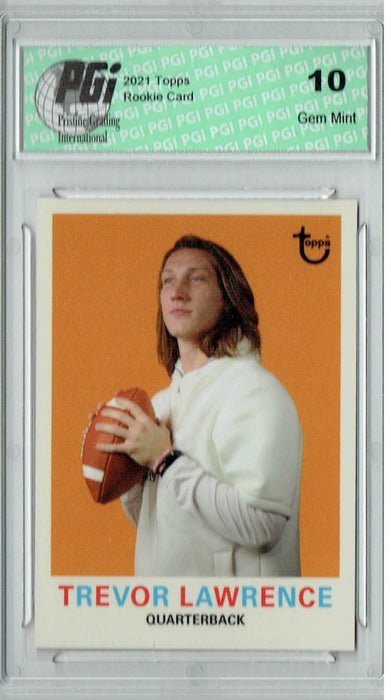 Trevor Lawrence 2021 Topps X #5 1959 Topps Football Rookie Card PGI 10