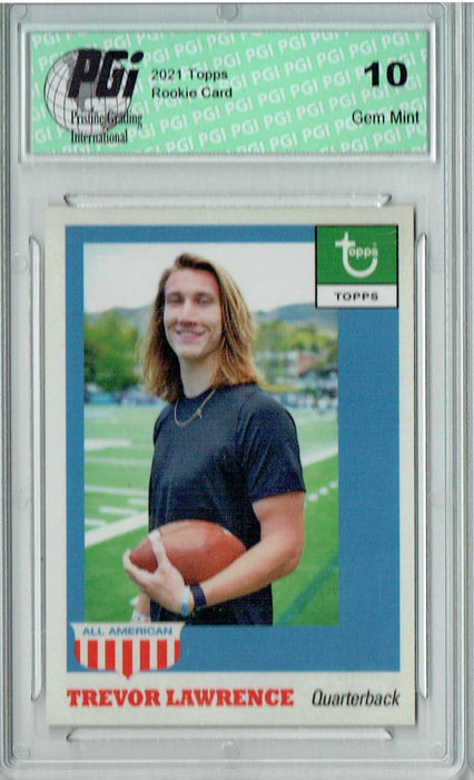 Trevor Lawrence 2021 Topps X #1 1955 Topps All-American Rookie Card PGI 10