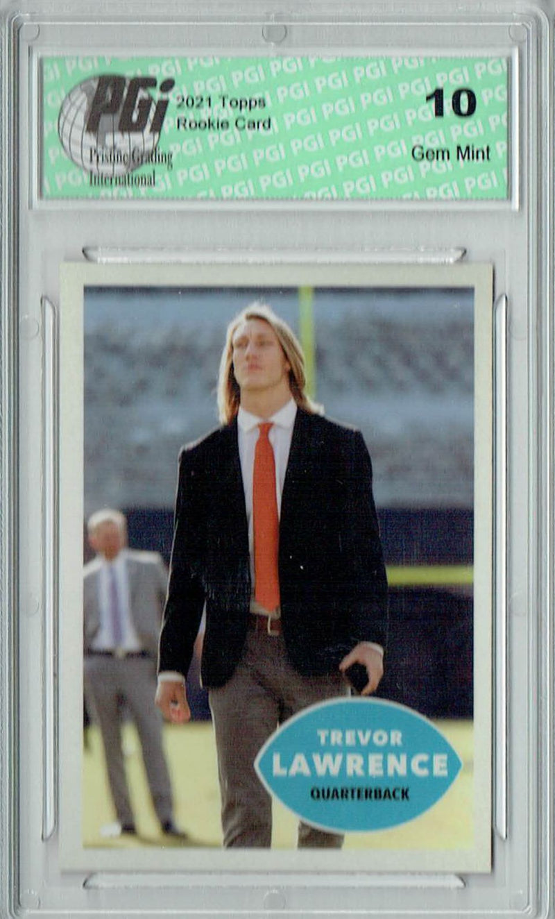 Trevor Lawrence 2021 Topps X #6 1960 Topps Football Rookie Card PGI 10