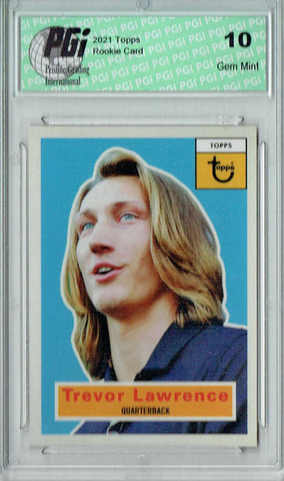 Trevor Lawrence 2021 Topps X #2 1956 Topps Football Rookie Card PGI 10