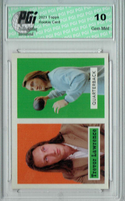 Trevor Lawrence 2021 Topps X #3 1957 Topps Football Rookie Card PGI 10