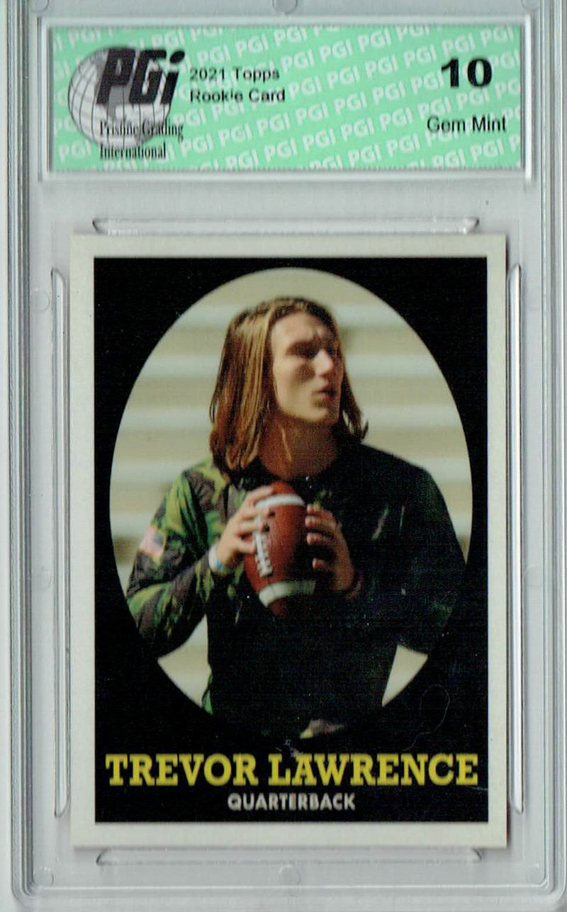 Trevor Lawrence 2021 Topps X #4 1958 Topps Football Rookie Card PGI 10