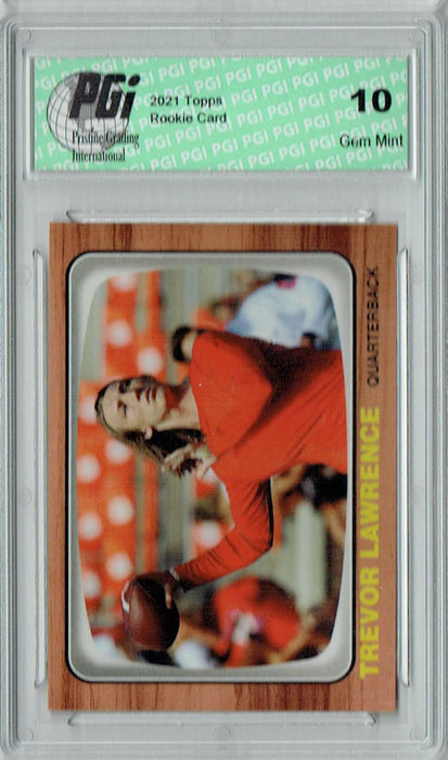 Trevor Lawrence 2021 Topps X #9 1966 Topps Football Rookie Card PGI 10