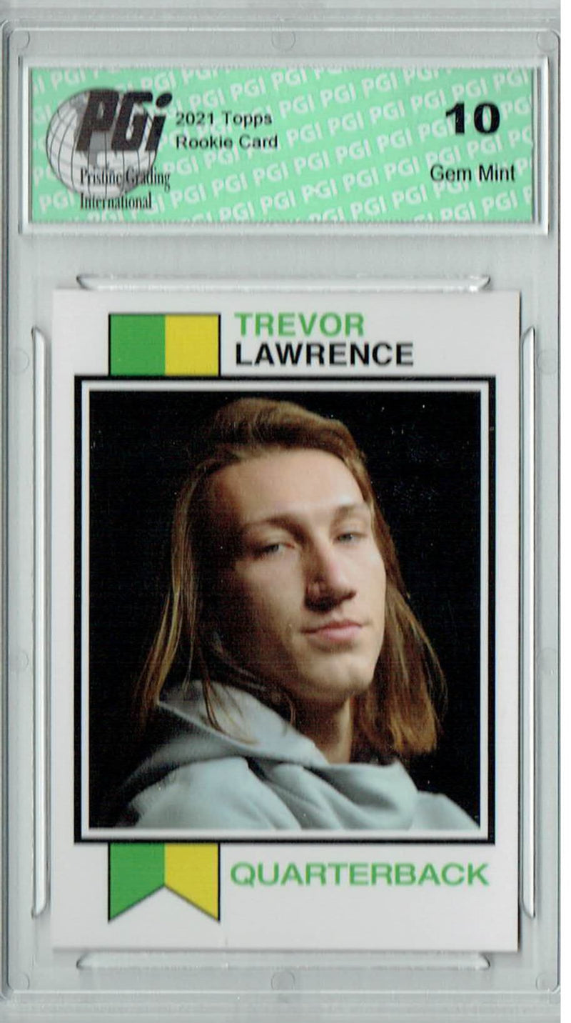Trevor Lawrence 2021 Topps X #14 1973 Topps Football Rookie Card PGI 10