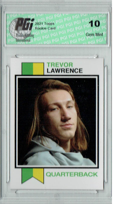 Trevor Lawrence 2021 Topps X #14 1973 Topps Football Rookie Card PGI 10