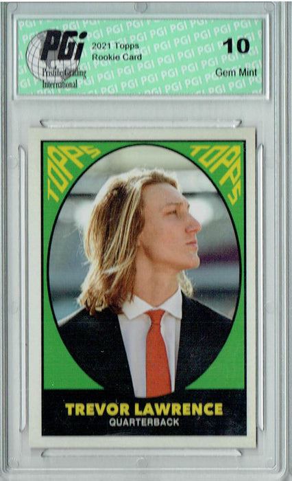 Trevor Lawrence 2021 Topps X #10 1967 Topps Football Rookie Card PGI 10