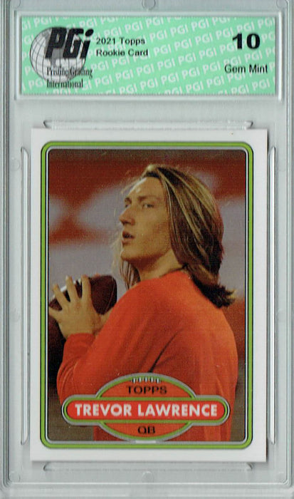 Trevor Lawrence 2021 Topps X #20 1980 Topps Football Rookie Card PGI 10