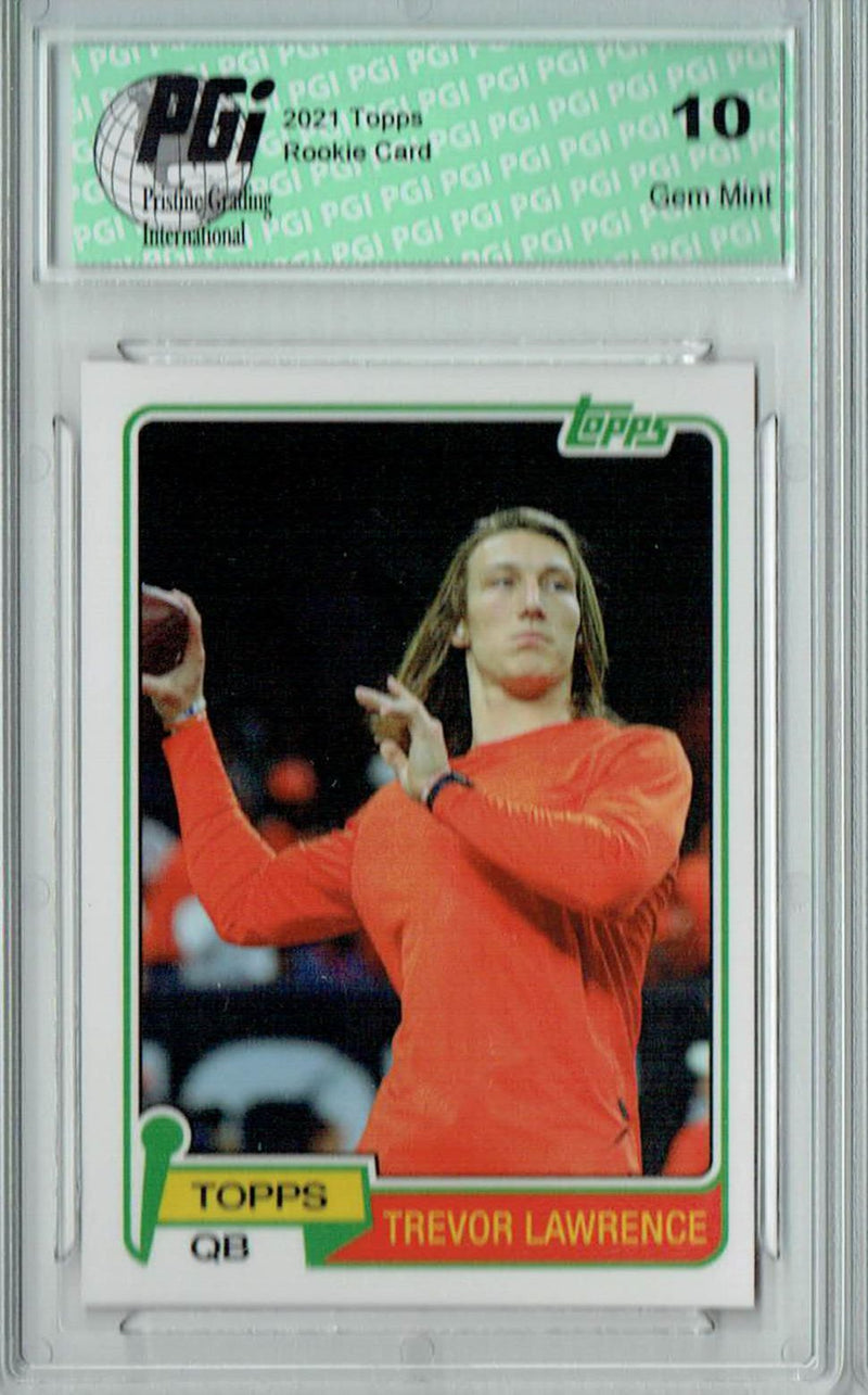 Trevor Lawrence 2021 Topps X #21 1981 Topps Football Rookie Card PGI 10