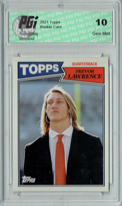 Trevor Lawrence 2021 Topps X #26 1987 Topps Football Rookie Card PGI 10