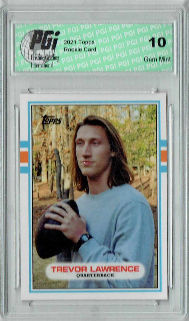 Trevor Lawrence 2021 Topps X #27 1989 Topps Football Rookie Card PGI 10