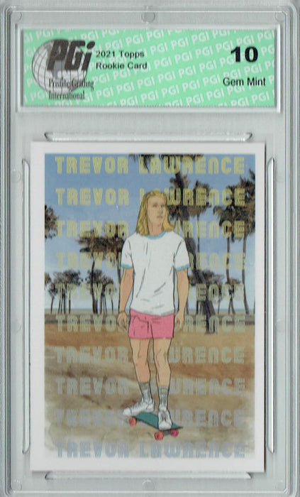 Trevor Lawrence 2021 Topps X #33 DogTown Rookie Card PGI 10