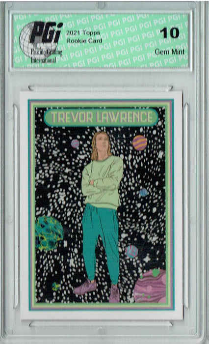 Trevor Lawrence 2021 Topps X #37 Interstellactic Retro #2 Rookie Card PGI 10