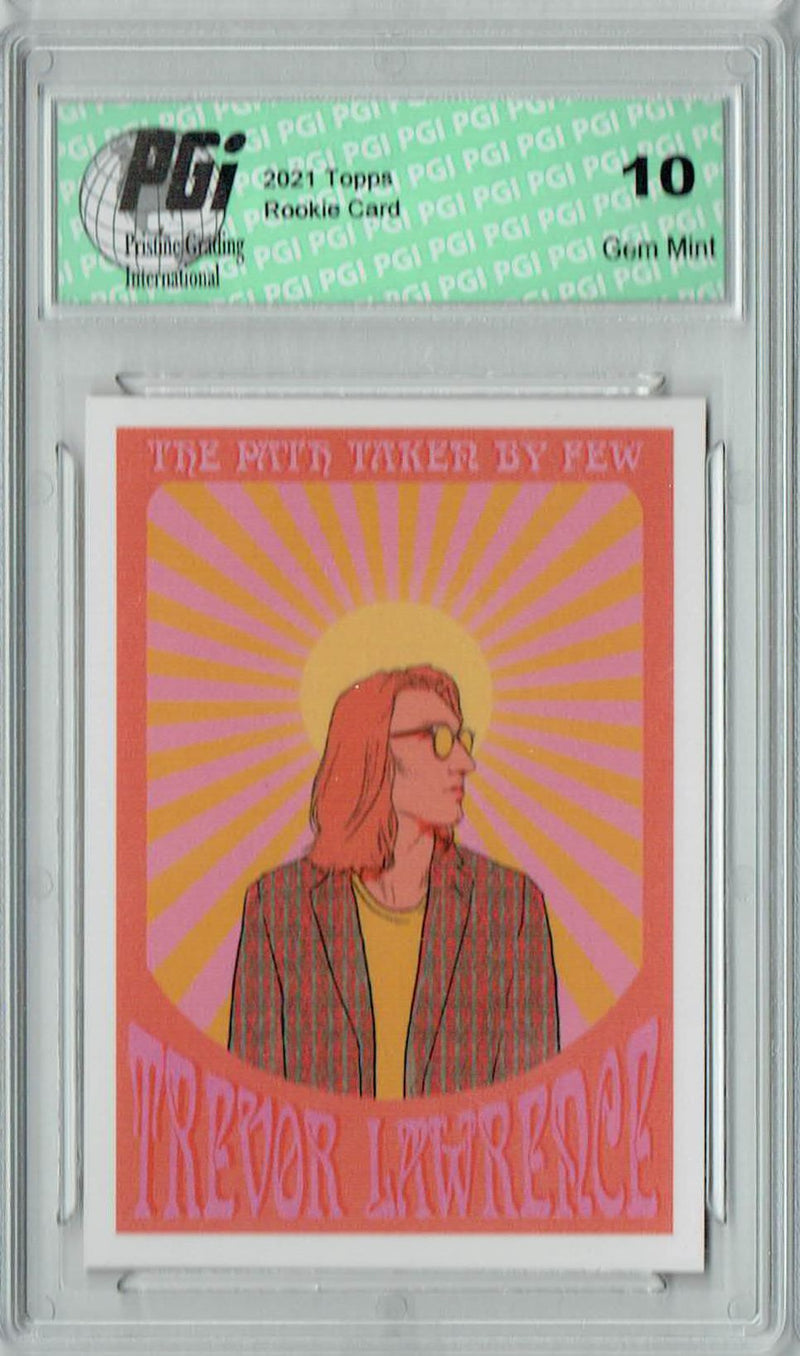 Trevor Lawrence 2021 Topps X #44 Rising Sun Rookie Card PGI 10