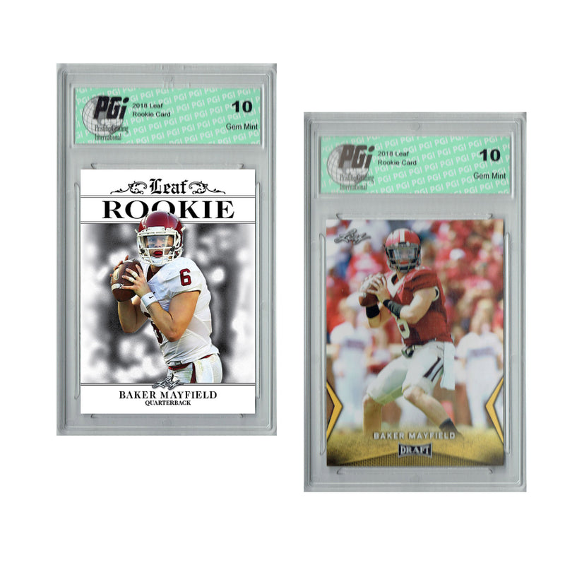 Baker Mayfield 2018 Rookie Cards 2-Pack Leaf Exclusive Leaf Draft PGI 10