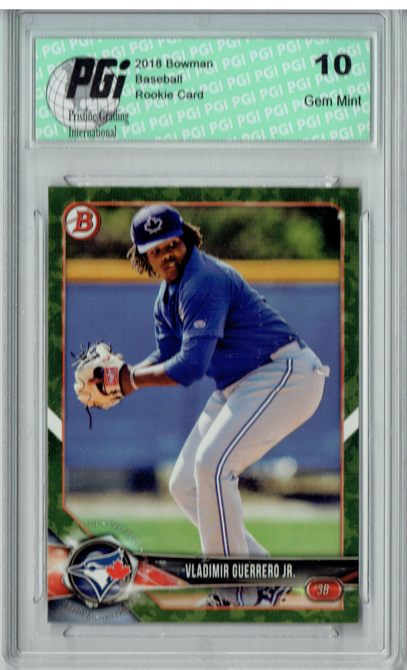 Vladimir Guerrero Jr. 2018 Bowman #BP150 Camo SP Rookie Card PGI 10