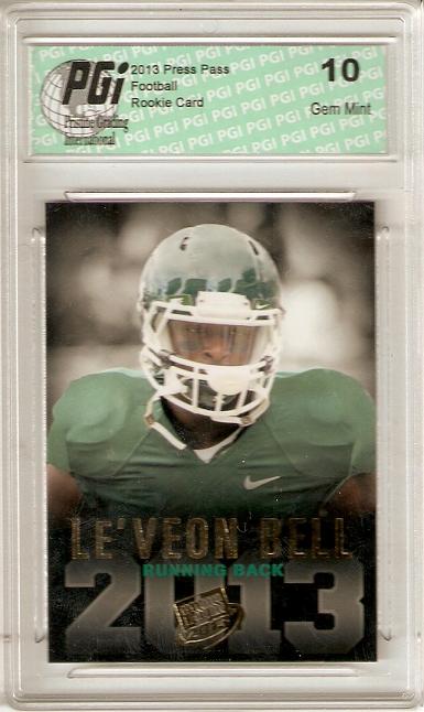 Le'Veon Bell Michigan St. 2013 Press Pass Gold First Licensed Rookie Card PGI 10
