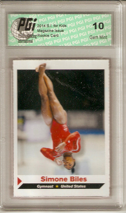 Simone Biles 2014 S.I. for Kids #292 Olympics Rookie Card PGI 10