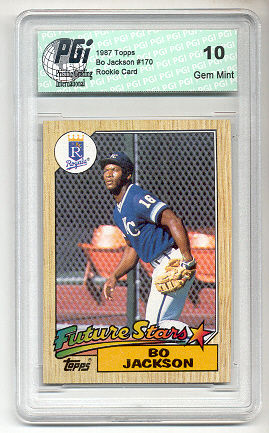 1987 Bo Jackson Topps Baseball #170 Rookie Card PGI 10 RC
