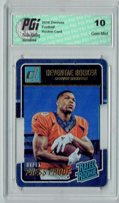 Devontae Booker 2016 Donruss Rated Rookie #366 Only 25 Made Rookie Card PGI 10