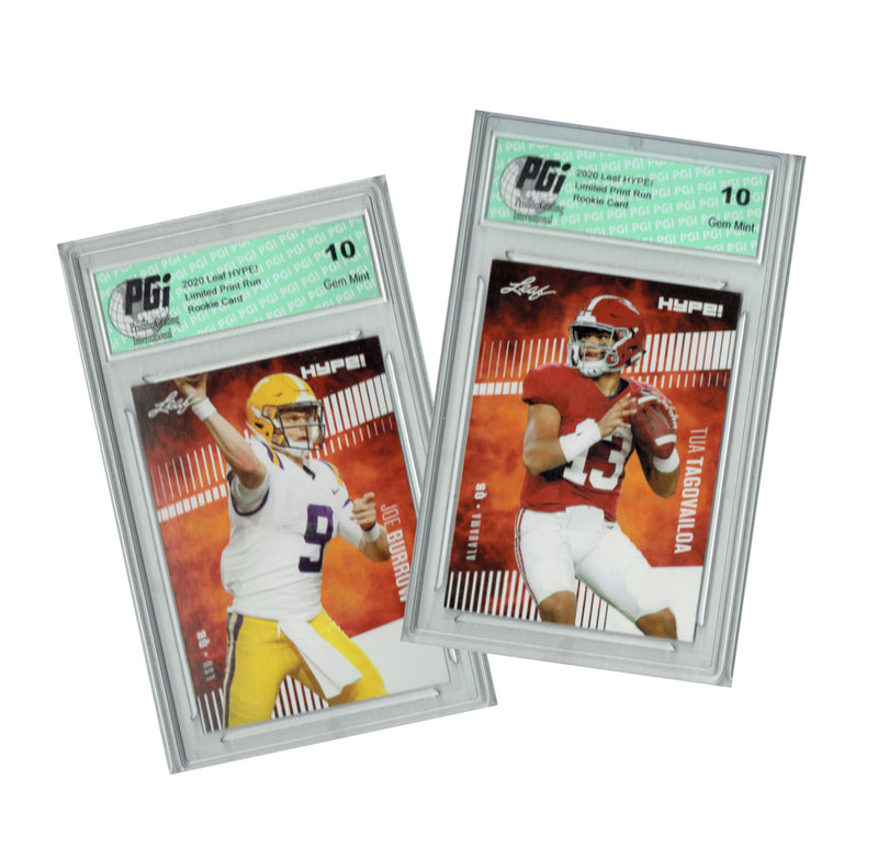 Joe Burrow Rookie Card Cincinnati PGI 10 Gem Mint Football Trading Card 2020 Leaf HYPE! #30A / #29 Only 5000 Made